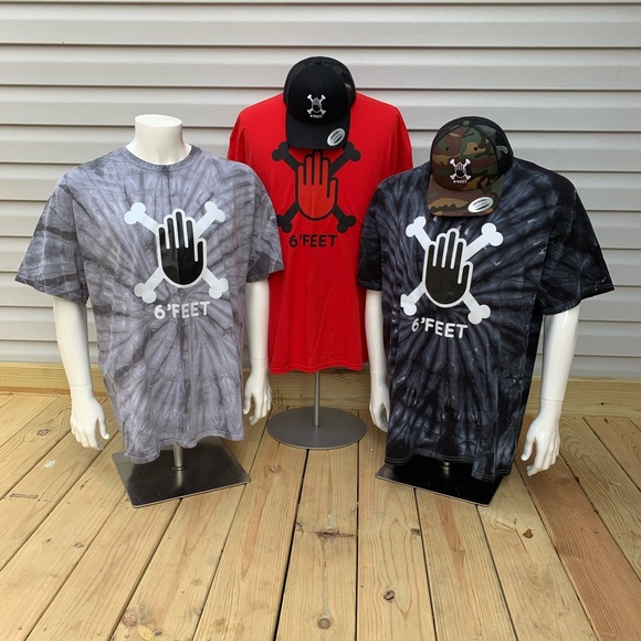 6’ FEET Hand And Cross Bones Tee - Shirt - Picture 8 of 12